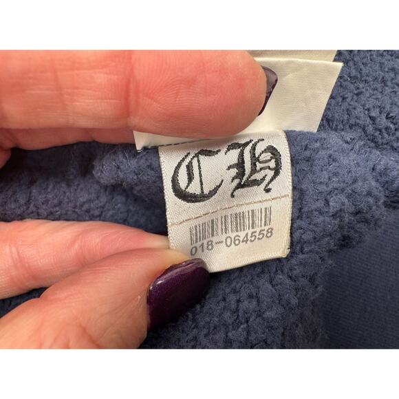 Men's Chrome Hearts Blue Embroidered Zip Front Hoodie Size XXL - Picture 11 of 14